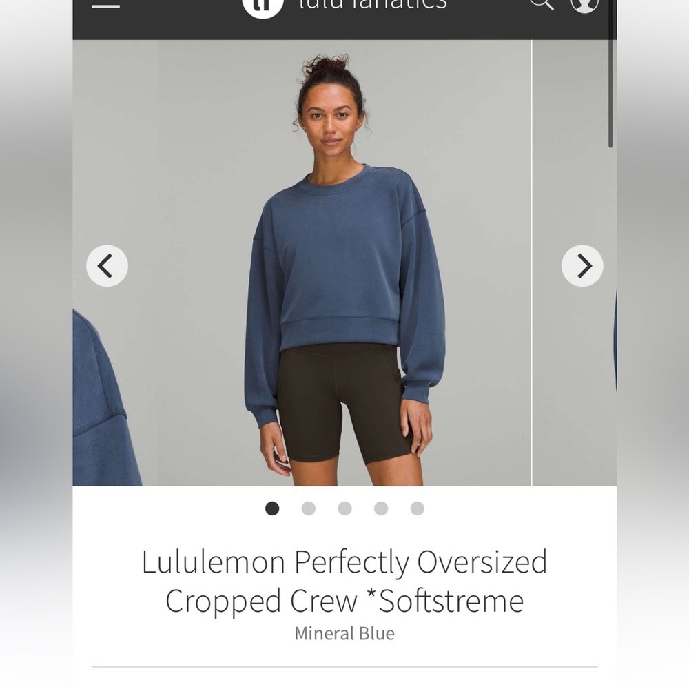 Lululemon Perfectly Oversized Cropped Crew *Softstreme